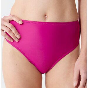 J.Crew Hallie Bikini Bottom Pink High Rise Full Coverage Fuchsia Classic Small